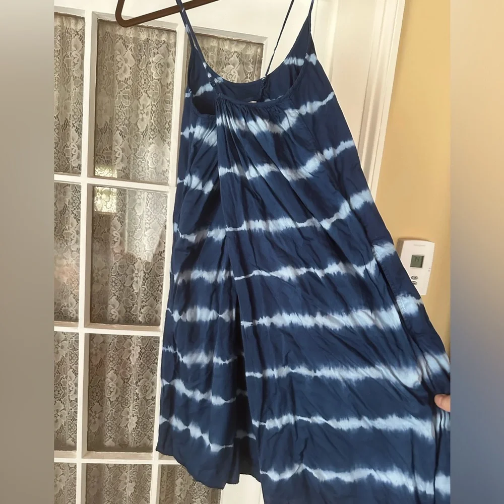 Madewell Tie Dyed Blue Swing Dress.  Size small. - Picture 2 of 3